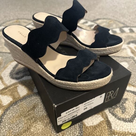 Womens PELLE MODA Wedge‎ Espadrille Sandas Size 8 EUC - Picture 1 of 5
